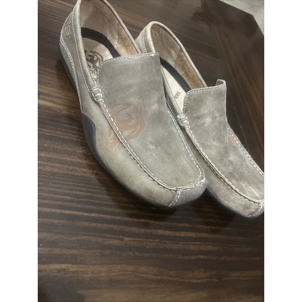 Skechers Mens Sand Leather Phoenix Slip On Loafers Shoes 60660 Size 11 A+ shoe
